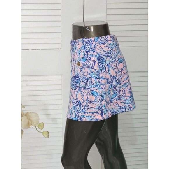 Lilly Pulitzer Women's Madison Blue & Pink Floral Skort Size S 079 - Picture 9 of 16